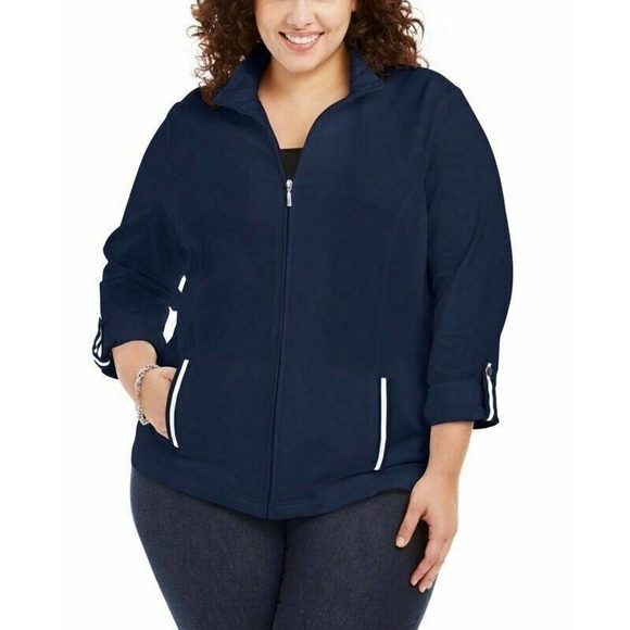 Karen Scott Jackets & Blazers - Karen Scott Jackets Blue Pockets 2X New